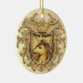 Magisch Schild Eenhoorn Keramisch Ornament (Rechts)