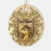 Magisch Schild Eenhoorn Keramisch Ornament (Links)