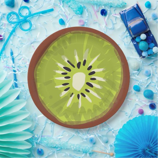 Magisch schilderij Kivi Greenery Verjaardagsvierin Papieren Bordje (Feest)