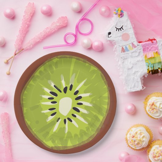 Magisch schilderij Kivi Greenery Verjaardagsvierin Papieren Bordje (Feest)