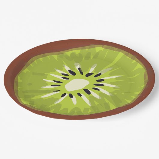 Magisch schilderij Kivi Greenery Verjaardagsvierin Papieren Bordje (Gekanteld)