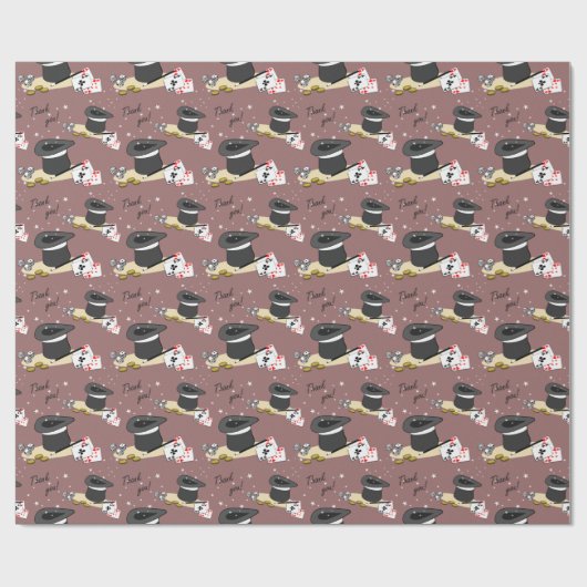 Magisch Show Dank u! Red Cadeaupapier (Vlak)