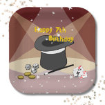 Magisch Show Happy 7th Verjaardag Kinder feestvier Papieren Bordje<br><div class="desc">Magisch Show Happy 7th Verjaardag Kinder Partij Vierkante Papier Borden in rood 🖹 Invoegen jouw tekst bewerken elementkleur 📧 informeren naar een aangepast ontwerp beatecisse@kbmd3signs.com 🌐Bezoek voor tips en ideeën over kleur,  kunst en decor,  www.KBMD3signs.com</div>