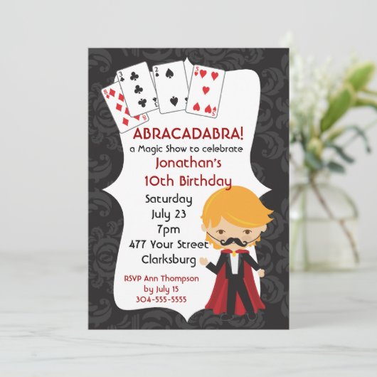 Magisch Show Kaart (Staand voorkant)