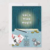 Magisch Show Kinder 8e Verjaardagsfeestuitnodiging Kaart (Achterkant)