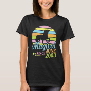 Magisch sinds juni 2003 Happy Birthday Unicorn 19 T-shirt