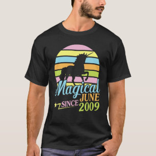 Magisch sinds juni 2009 Happy Birthday Unicorn 13 T-shirt