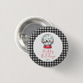 Magisch Sneeuwbol Kerstfeest Ronde Button 3,2 Cm (Voorkant /achterkant)