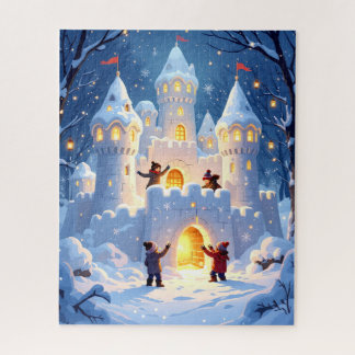 Magisch sneeuwkasteel Winter Wonderland Legpuzzel