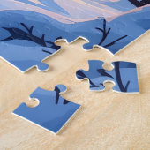 Magisch sneeuwkasteel Winter Wonderland Legpuzzel (Zijkant)