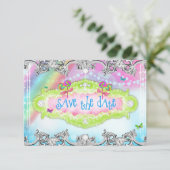 Magisch Snoep Wonderland Silver Trim RSVP (Staand voorkant)