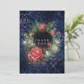 Magisch sprankelend bloemig Baby shower Bedankkaart (Staand voorkant)