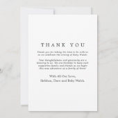 Magisch sprankelend bloemig Baby shower Bedankkaart (Achterkant)