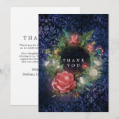 Magisch sprankelend bloemig Baby shower Bedankkaart (Voorkant / Achterkant)