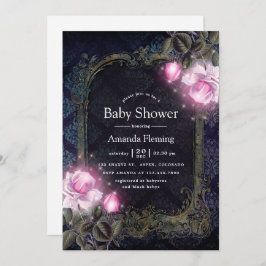 Magisch sprankelend bloemig  Baby shower Kaart