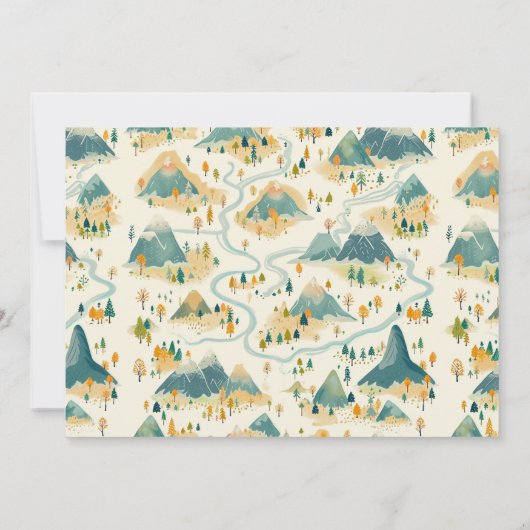 Magisch sprookje 4e verjaardagsfeestje kaart (Achterkant)