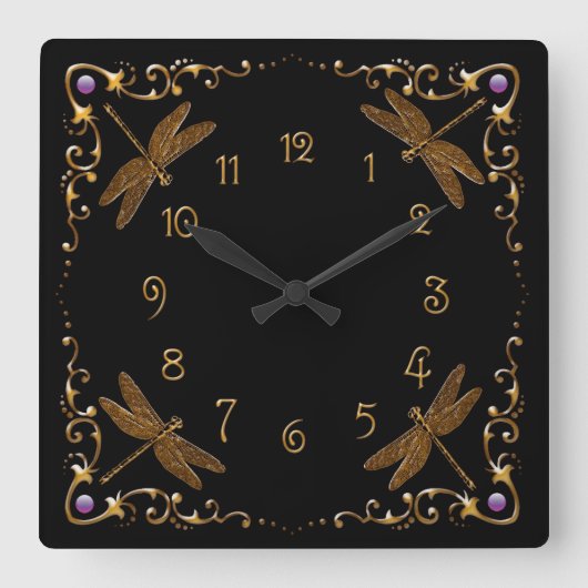 Magisch sprookje fantasie vierkante klok (Voorkant)