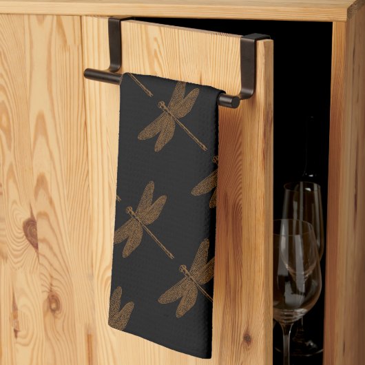 Magisch sprookje Fantasy Dragonfly Theedoek (Derde Gevouwen)