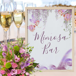 Magisch sprookje mimosa bar sign poster
