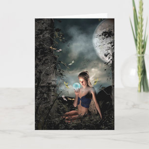 Magisch Sprookje Volle Maan Vriendschap Blank Kaar Kaart