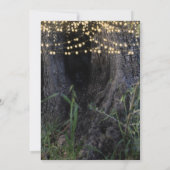 Magisch Sprookjesbos Fee Lichtjes Bruiloft Kaart (Achterkant)