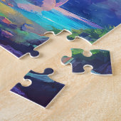 Magisch Sprookjeskasteel & Drijvend Eiland Legpuzzel (Zijkant)