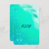 Magisch strand of bruiloft aan zee RSVP kaartje (Voorkant / Achterkant)