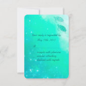 Magisch strand of bruiloft aan zee RSVP kaartje (Achterkant)