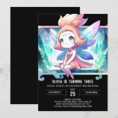 Magisch thema Fairy Verjaardag Kaart (Voorkant / Achterkant)