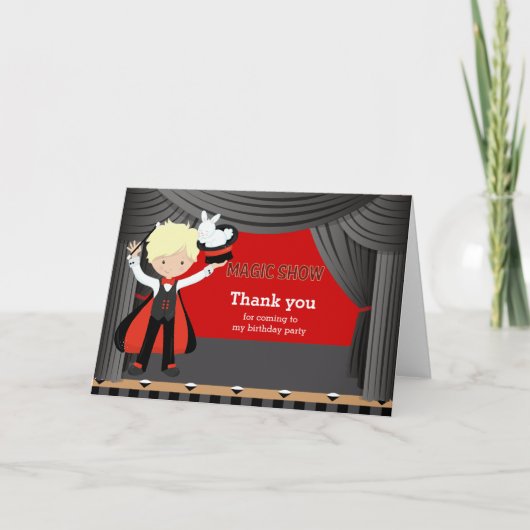 Magisch toon dank u bedankkaart (Voorkant)