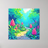 Magisch tuinpad ontwerp canvas afdruk (Voorkant)