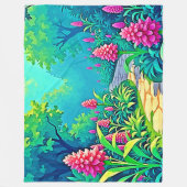 Magisch tuinpad ontwerp fleece deken (Voorkant)