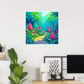 Magisch tuinpad ontwerp poster (Thuiskantoor)