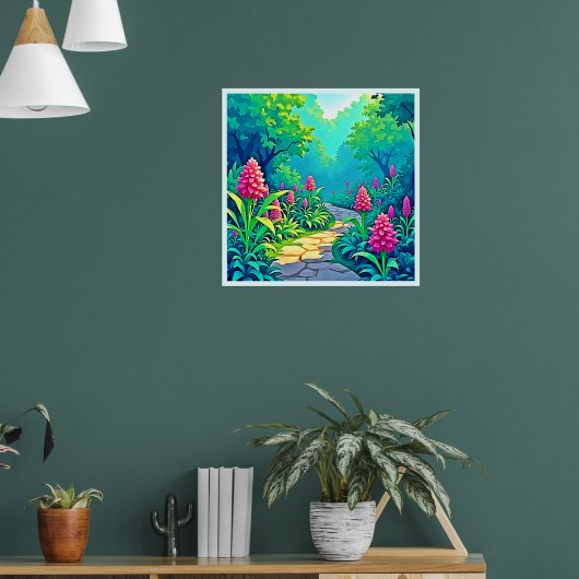 Magisch tuinpad ontwerp poster (Woonkamer 1)