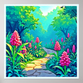 Magisch tuinpad ontwerp poster (Voorkant)