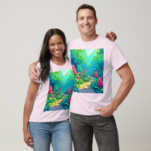 Magisch tuinpad ontwerp t-shirt