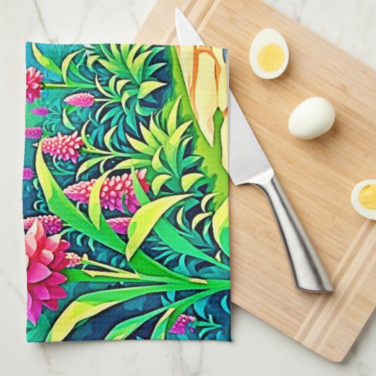 Magisch tuinpad ontwerp theedoek (Quarter Fold)