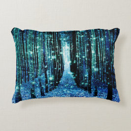 Magisch Turkoois Teal Woud Decoratief Kussen