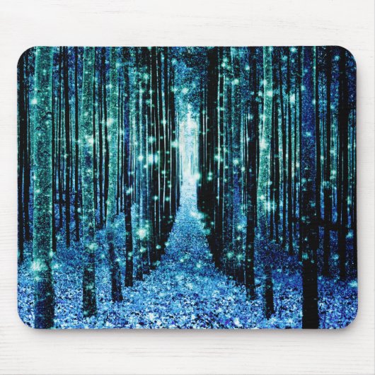Magisch Turkoois Teal Woud Muismat (Voorkant)