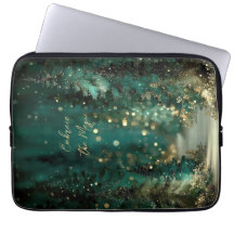 Magisch Turquoise Groen Bos Goud Bokeh