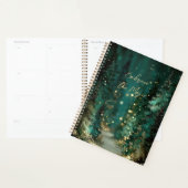 Magisch Turquoise Groen Bos Goud Bokeh Planner (Display)