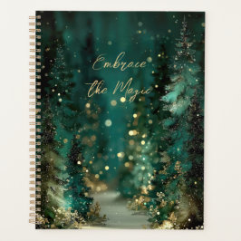 Magisch Turquoise Groen Bos Goud Bokeh Planner