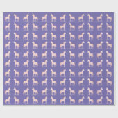 Magisch Unicorn Paars omslagpapier Cadeaupapier (Vlak)