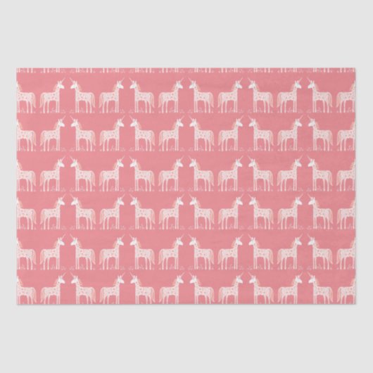 Magisch Unicorn Roze Weefpapier Tissuepapier (Voorkant)