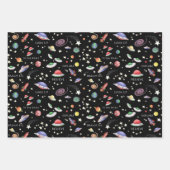 Magisch universeel zwart inpakpapier vel (Voorkant)