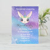 Magisch van het verjaardagsfeest van de eenhoorn kaart (Staand voorkant)