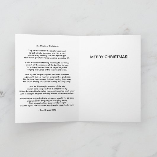 MAGISCH VAN KERSTMIS FEESTDAGEN KAART (Binnen)