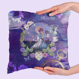 Magisch verhaalboek vintage Alice in Wonderland Kussen
