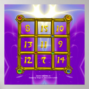 MAGISCH VIERKANT 33 , Violet Paars Poster