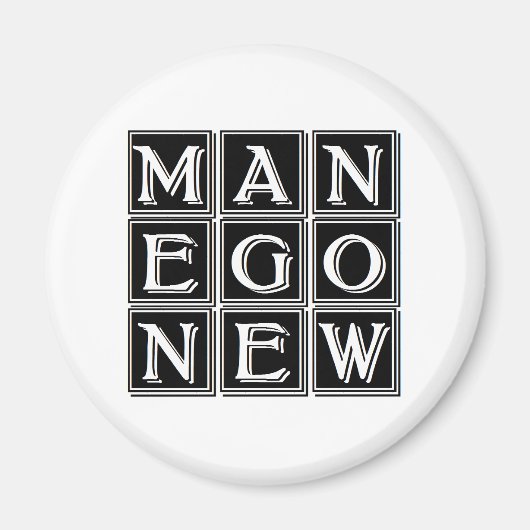 magisch vierkant new man now magneet (Voorkant)